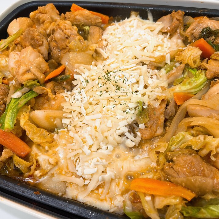 ホットプレートで子供と食べれるチーズダッカルビ!